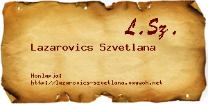 Lazarovics Szvetlana névjegykártya